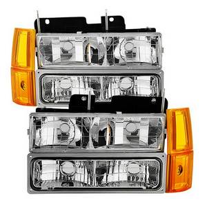 Bumper Signal Lamps 8pcs Set For 94-99 GMC Full Size Pickup Truck Suburban Sierra Headlights w/Corner 